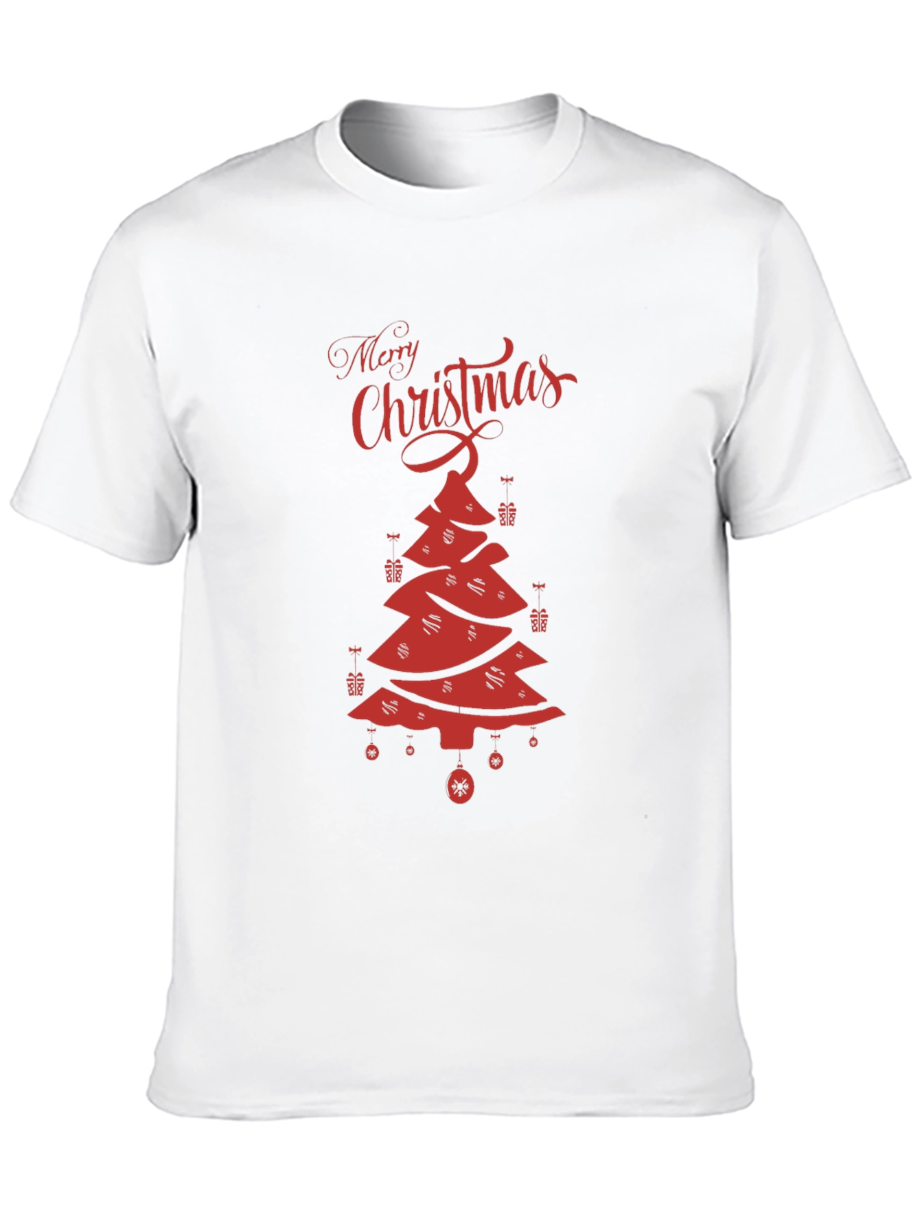 Festive Merry Christmas Tree Graphic Tee