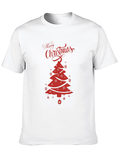 Festive Merry Christmas Tree Graphic Tee