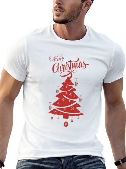 Festive Merry Christmas Tree Graphic Tee