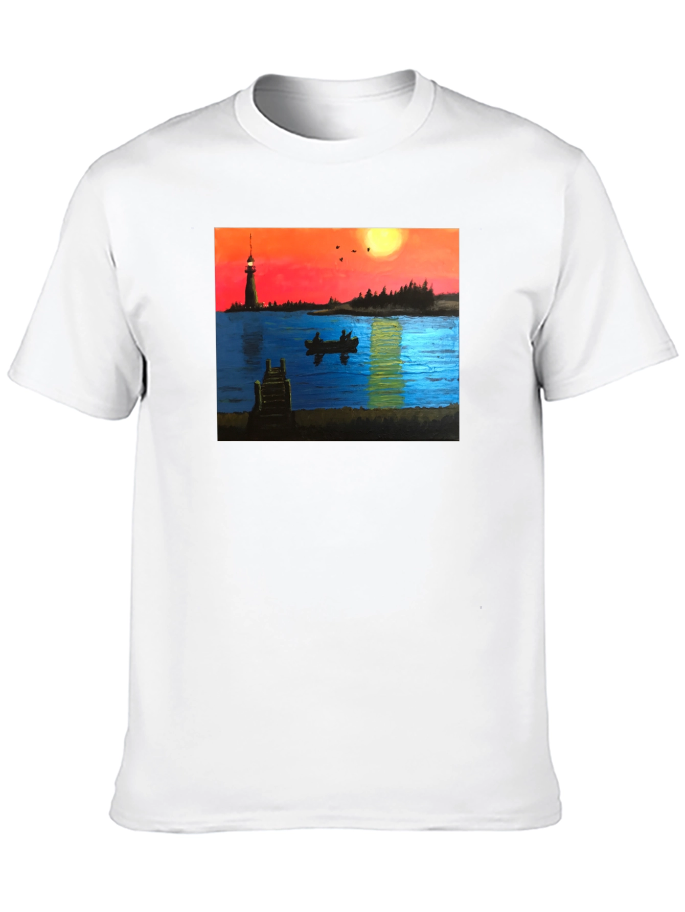 Lighthouse Lake Sunset T-Shirt