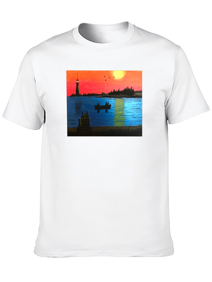 Lighthouse Lake Sunset T-Shirt