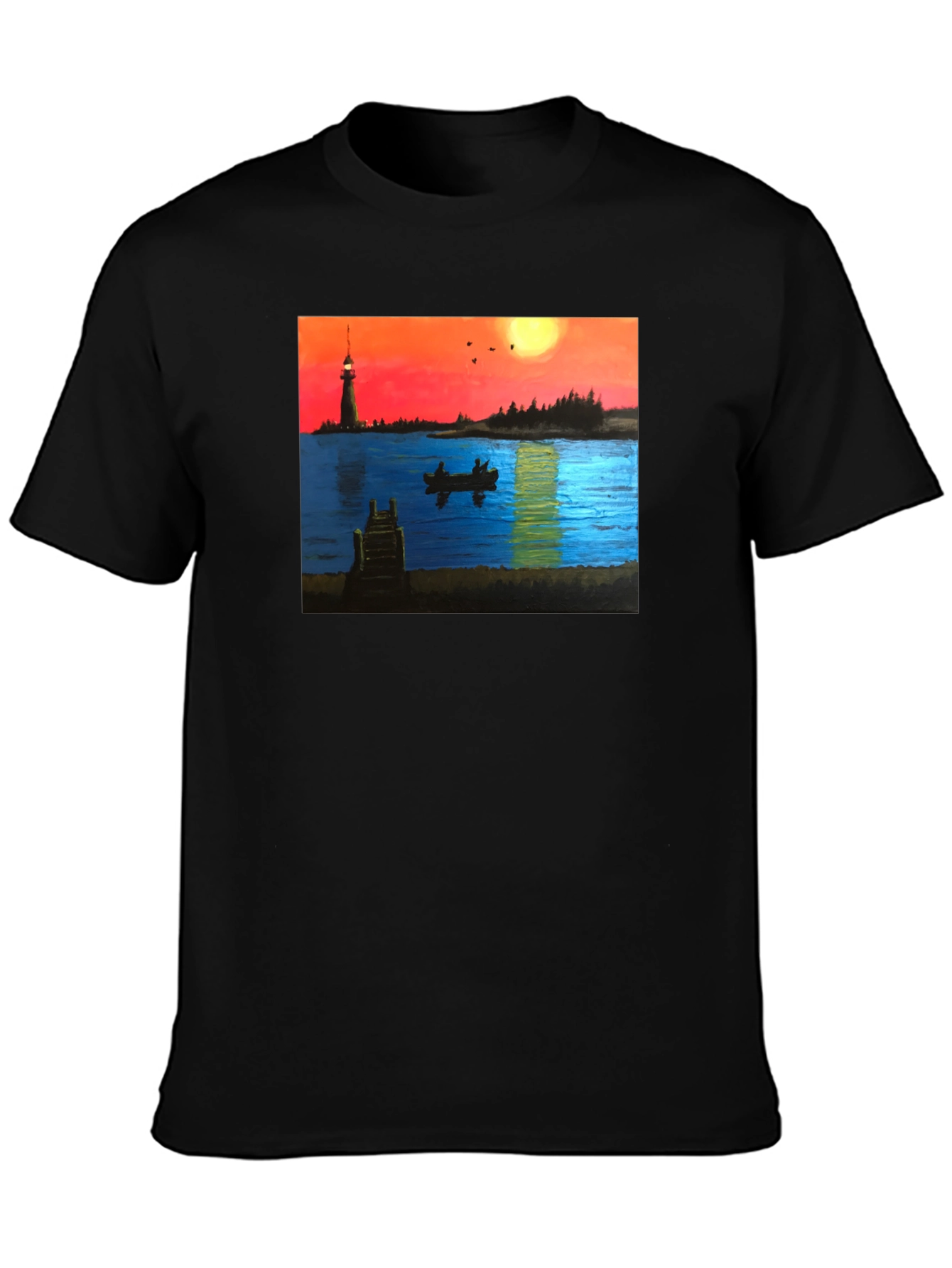 Lighthouse Lake Sunset T-Shirt