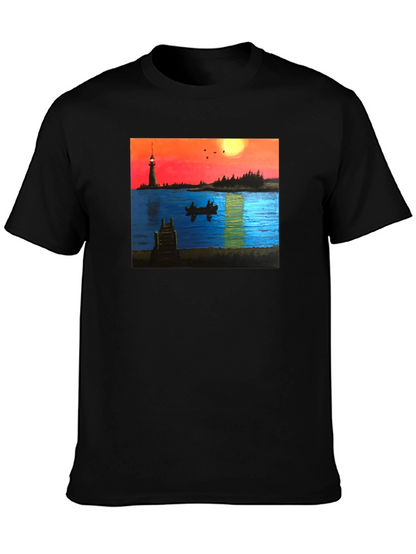 Lighthouse Lake Sunset T-Shirt