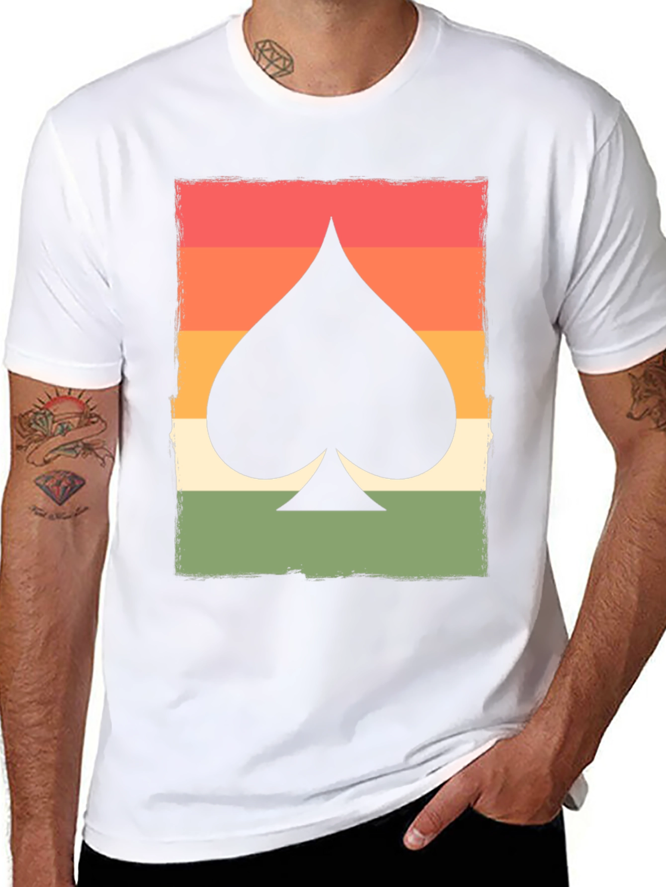 Retro Spade Card Graphic T-Shirt - Unisex