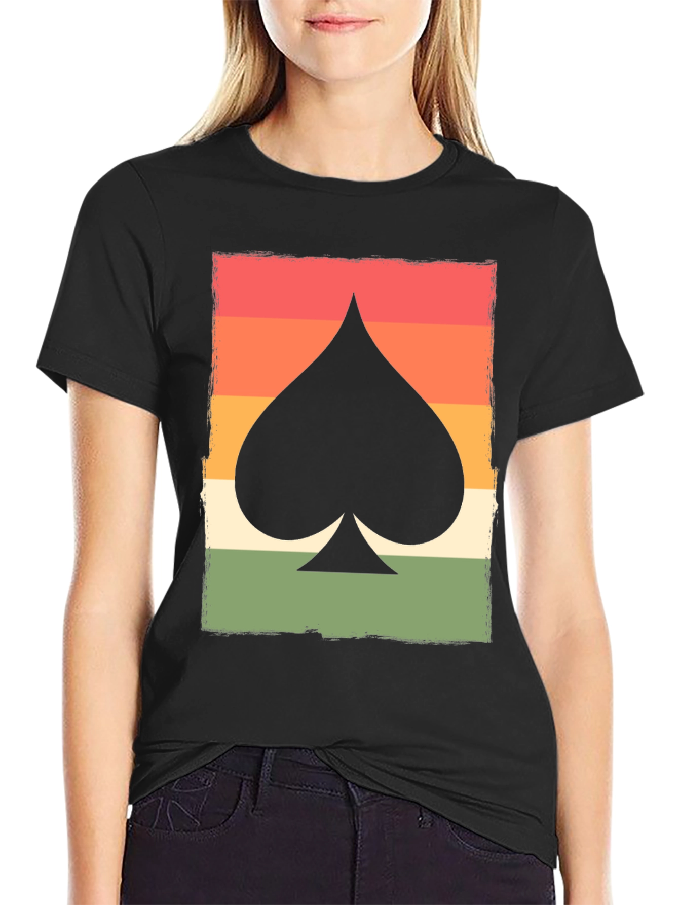 Retro Spade Card Graphic T-Shirt - Unisex