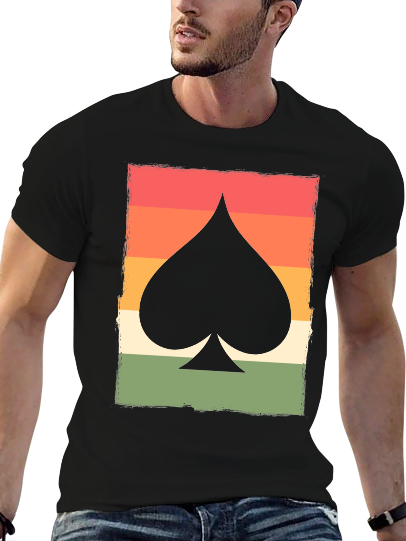 Retro Spade Card Graphic T-Shirt - Unisex