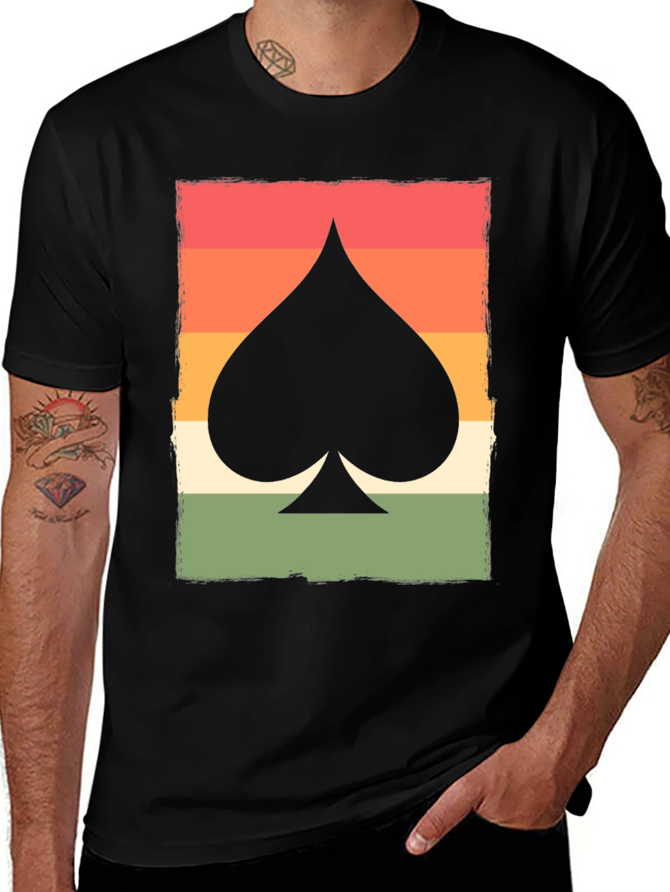 Retro Spade Card Graphic T-Shirt - Unisex