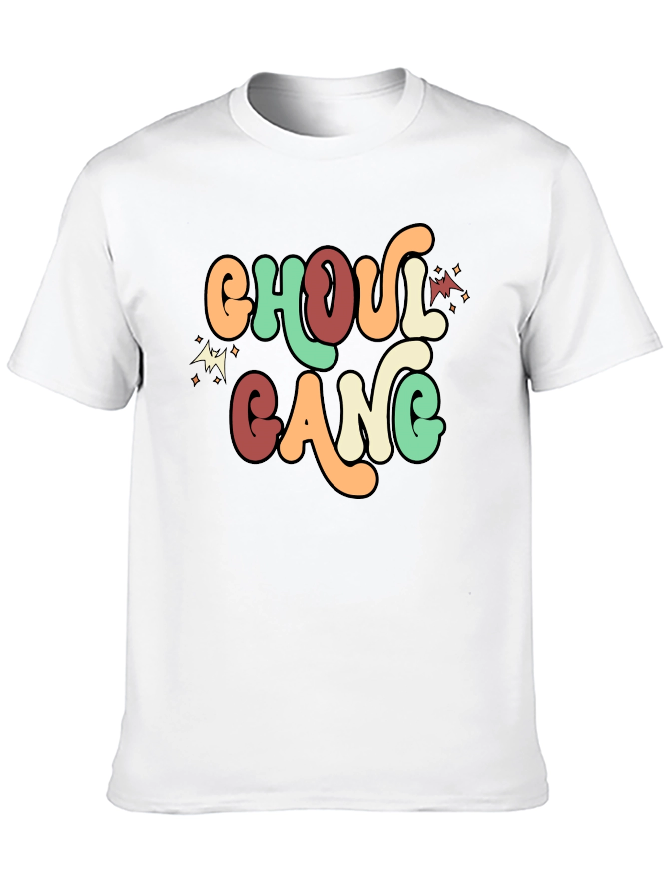 Ghoul Gang Retro Graphic Tee - Halloween Fun