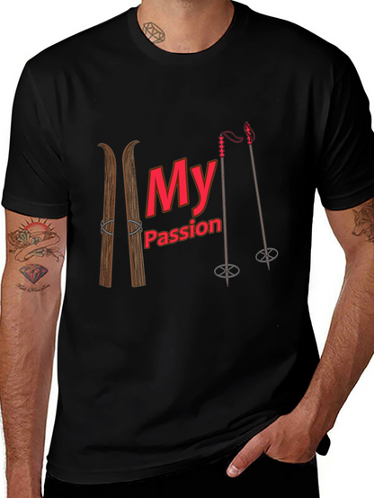 Skiing Passion Graphic T-Shirt