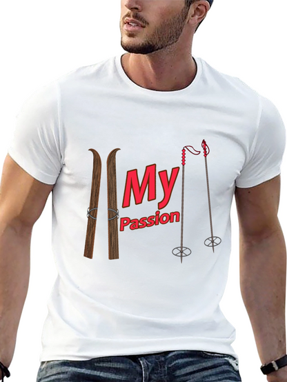 Skiing Passion Graphic T-Shirt