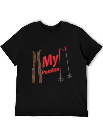 Skiing Passion Graphic T-Shirt