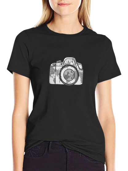 World Map Camera Graphic Tee