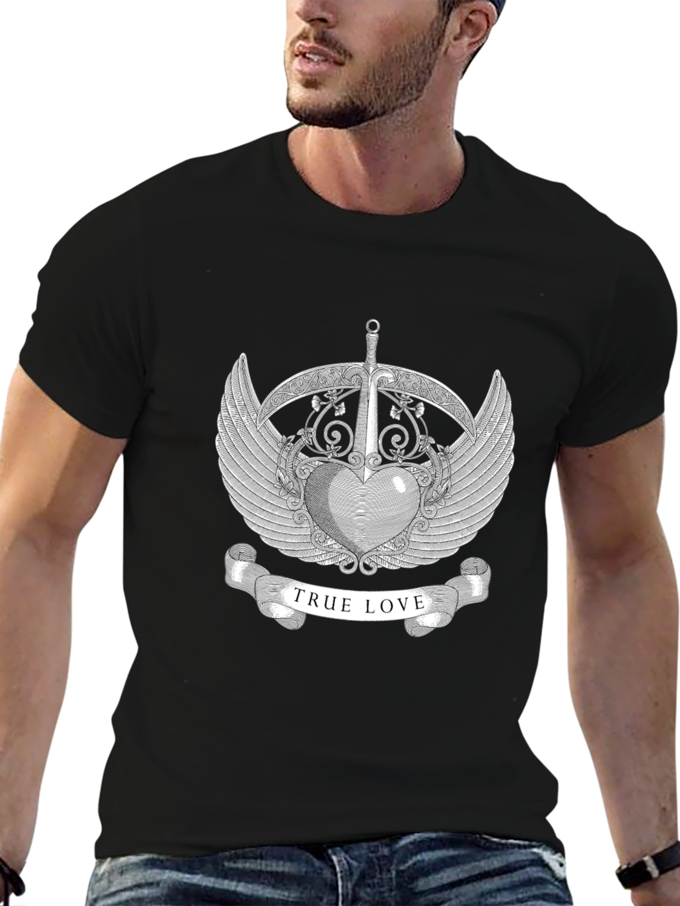 True Love Graphic Tee - Black
