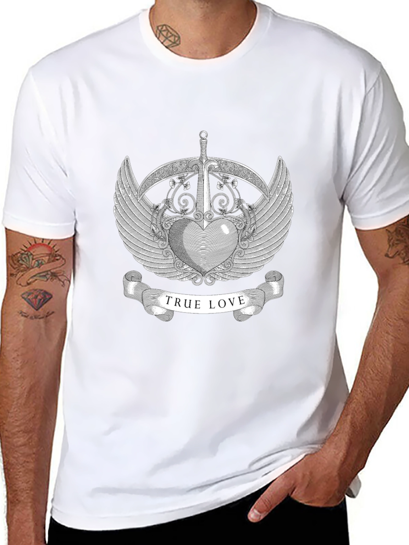 True Love Graphic Tee - Black