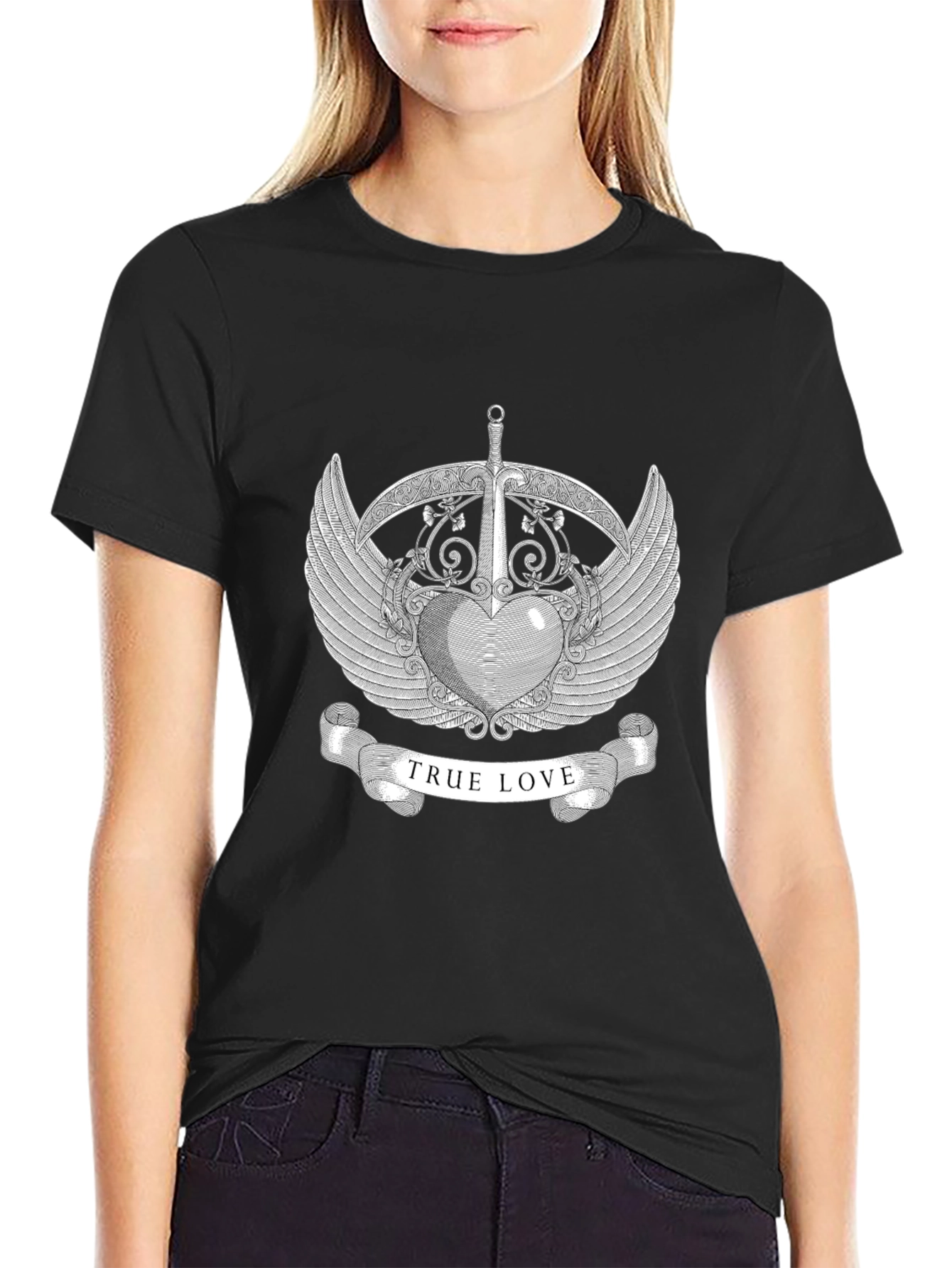 True Love Graphic Tee - Black