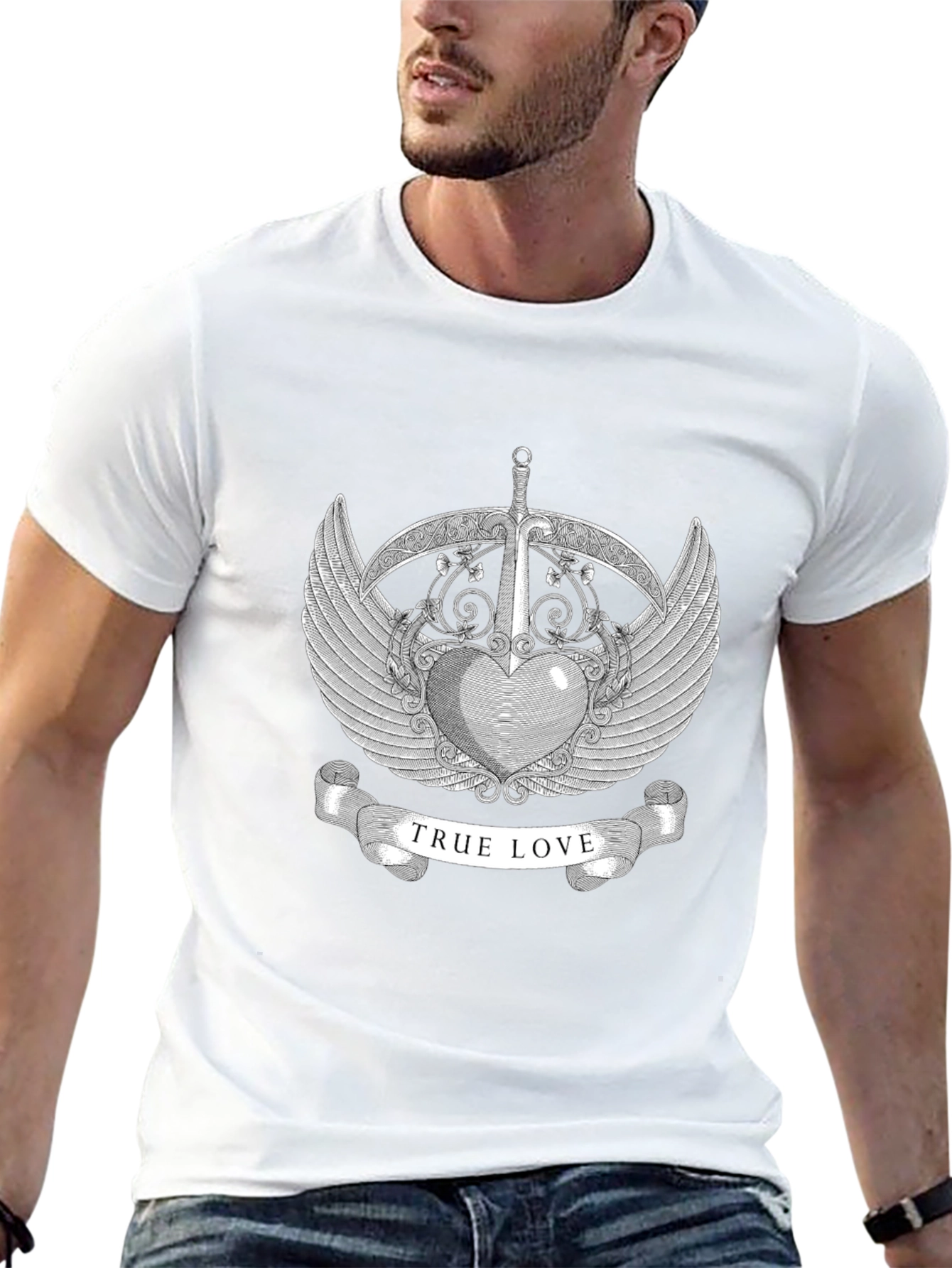 True Love Graphic Tee - Black