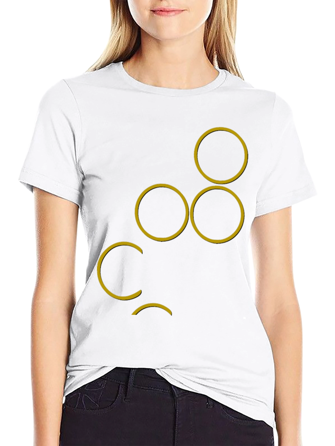 Abstract Circle Design T-Shirt