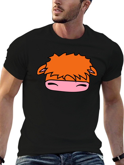 Cartoon Horse Graphic Black T-Shirt