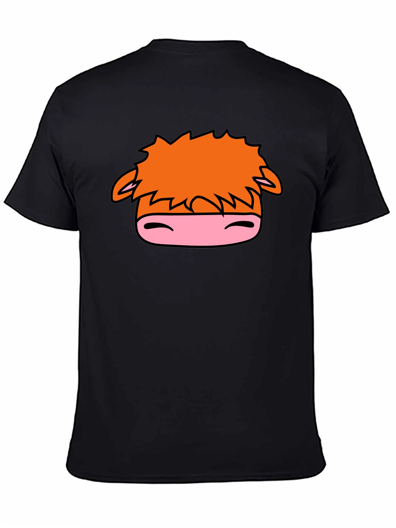 Cartoon Horse Graphic Black T-Shirt
