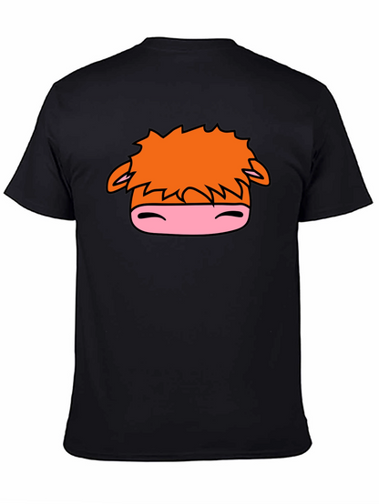 Cartoon Horse Graphic Black T-Shirt