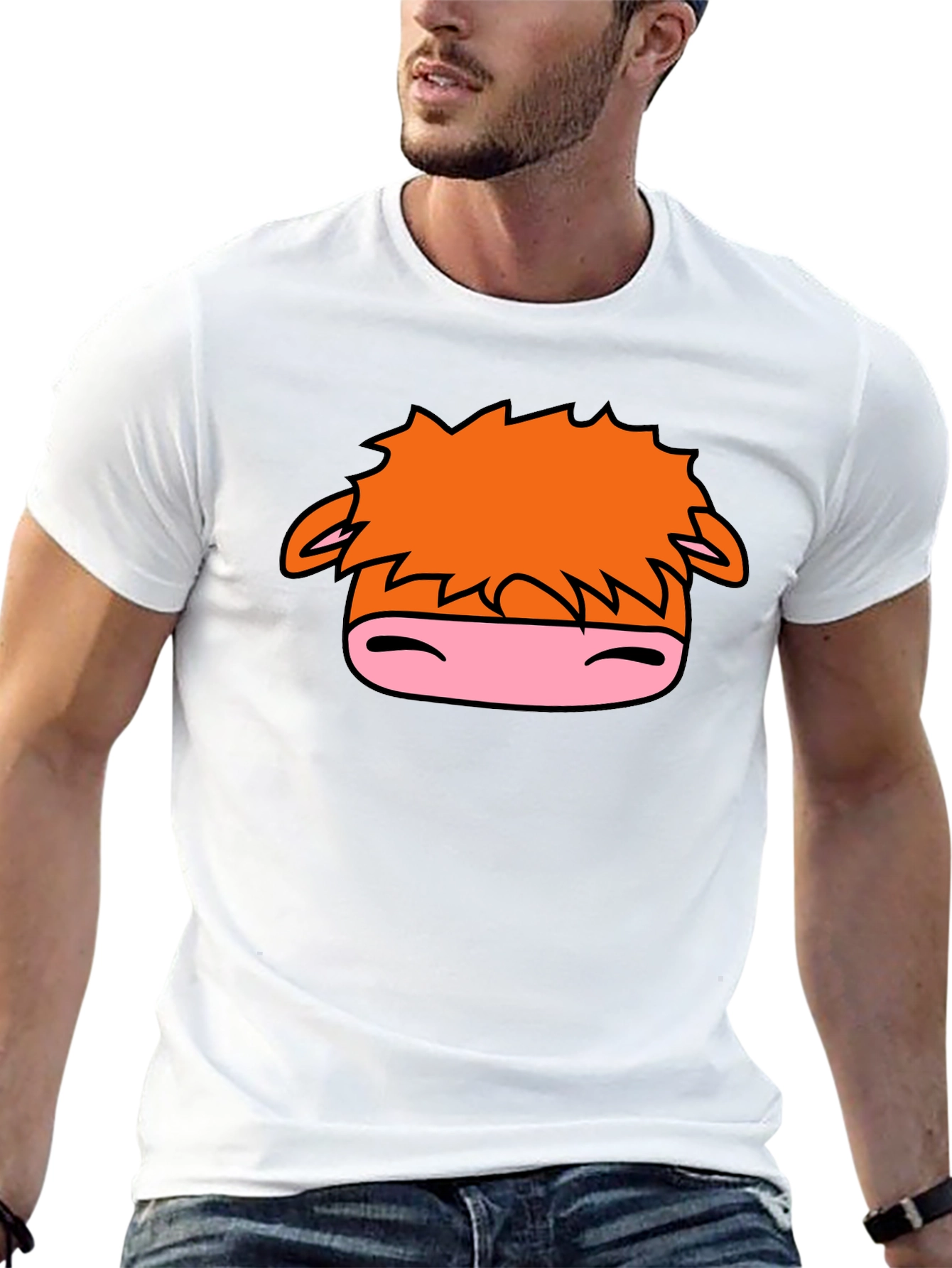 Cartoon Horse Graphic Black T-Shirt