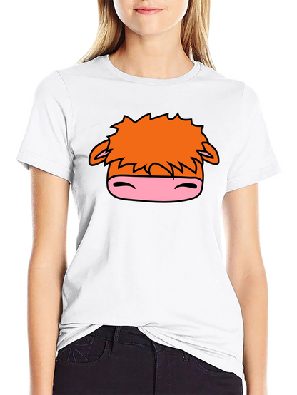 Cartoon Horse Graphic Black T-Shirt