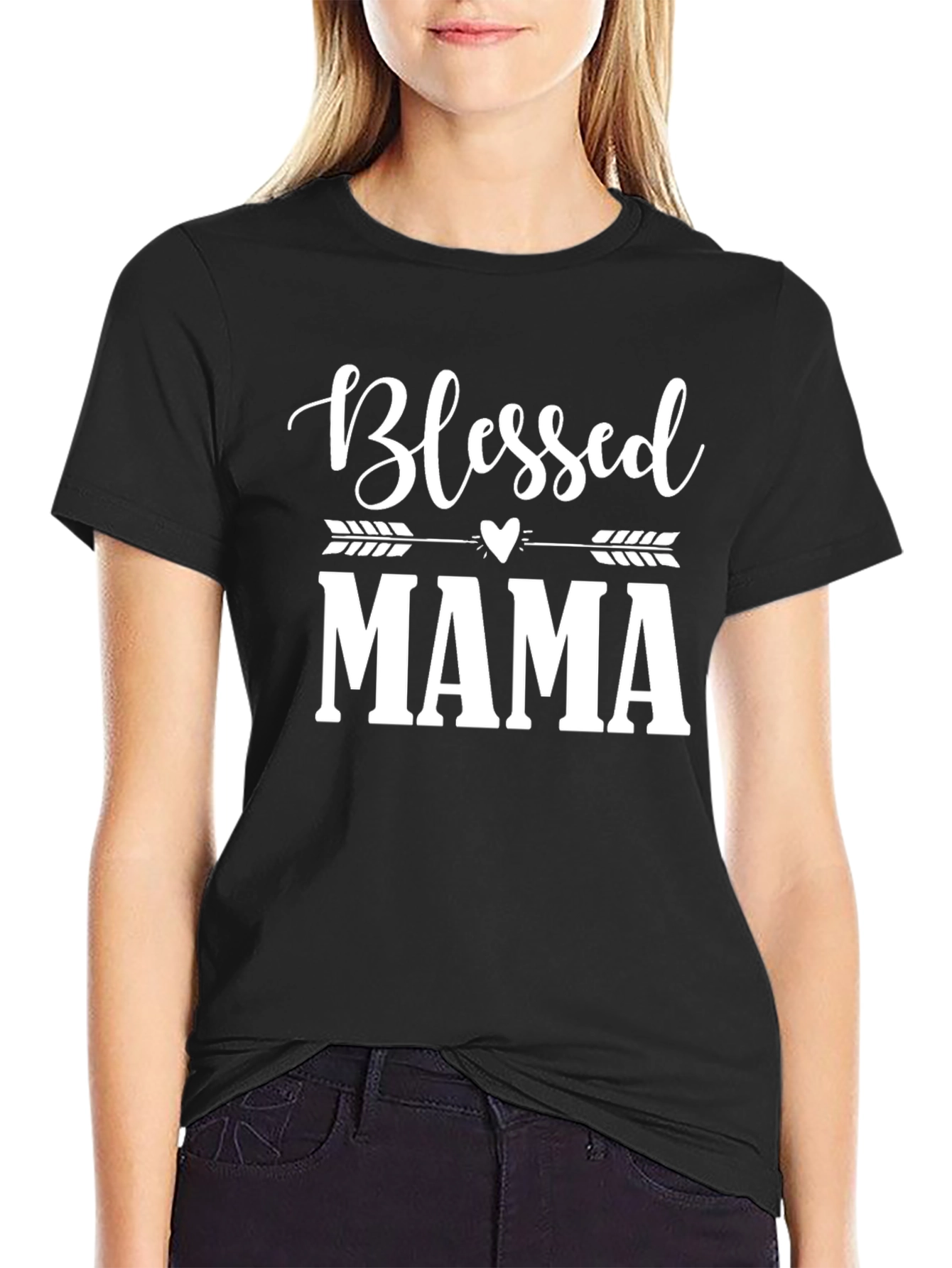 Blessed Mama Graphic Tee - Stylish Mom Shirt