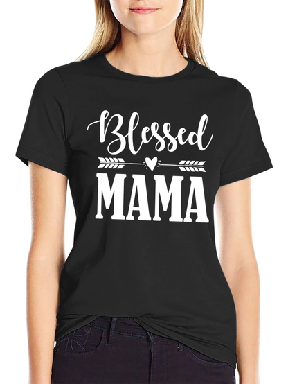 Blessed Mama Graphic Tee - Stylish Mom Shirt