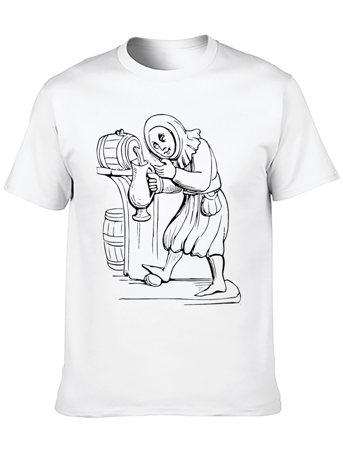 Monk Pouring Beer Graphic T-Shirt