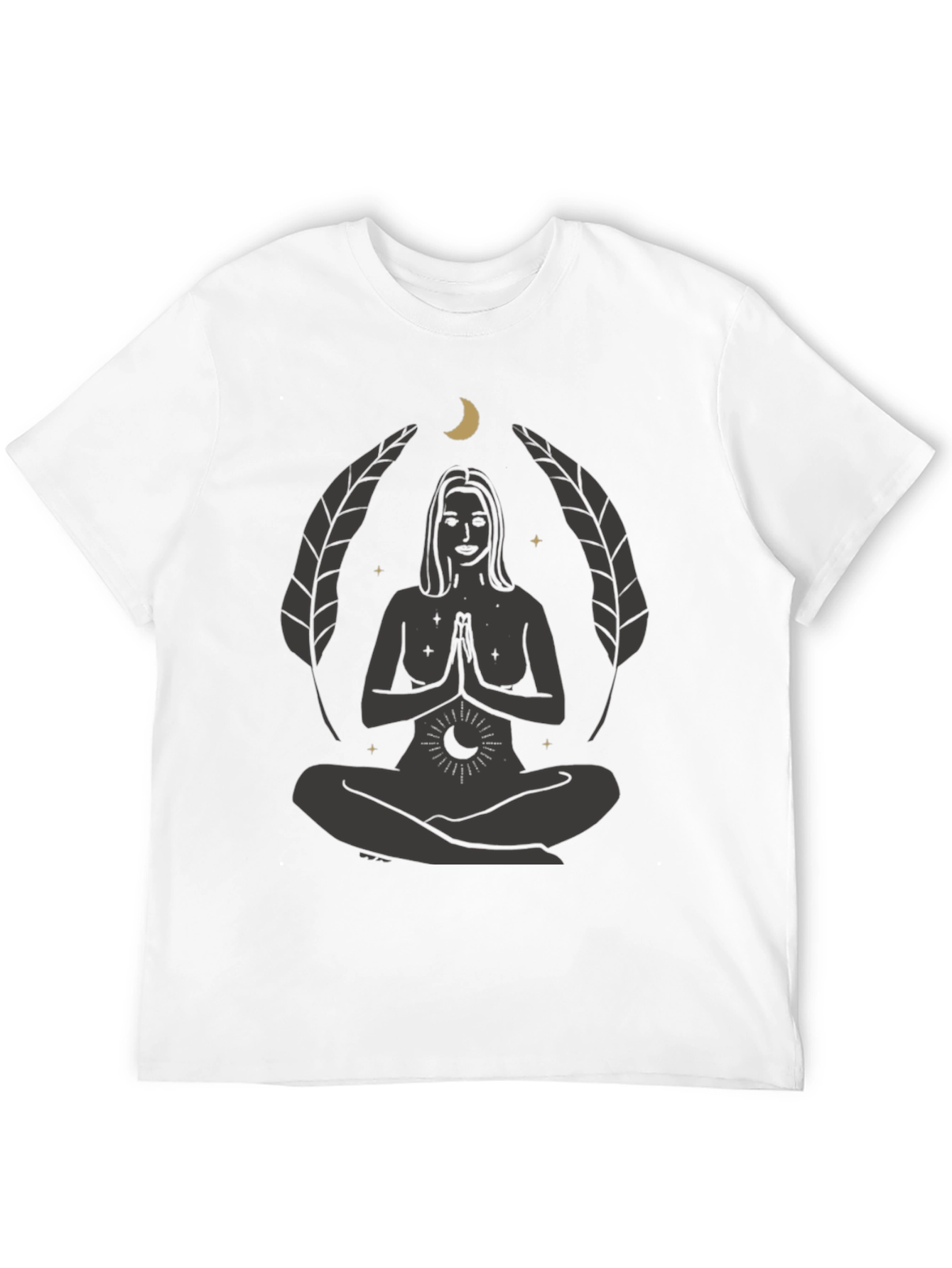 Zen Yoga Goddess Graphic T-Shirt - Black