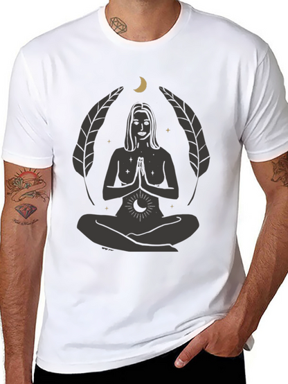 Zen Yoga Goddess Graphic T-Shirt - Black