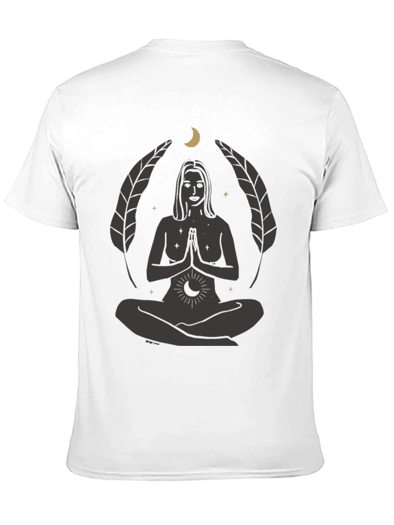 Zen Yoga Goddess Graphic T-Shirt - Black
