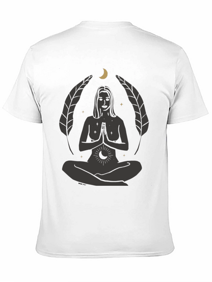 Zen Yoga Goddess Graphic T-Shirt - Black