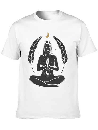 Zen Yoga Goddess Graphic T-Shirt - Black