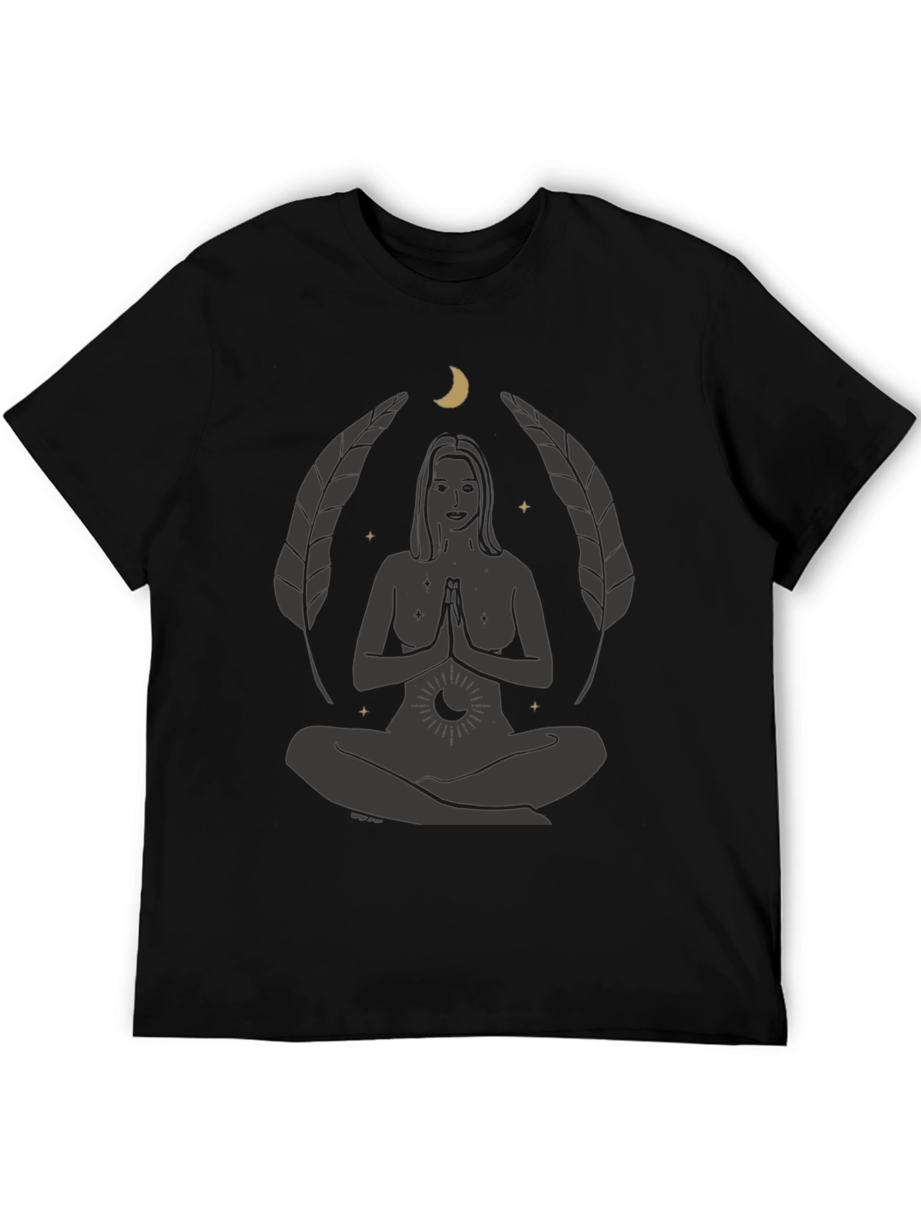 Zen Yoga Goddess Graphic T-Shirt - Black