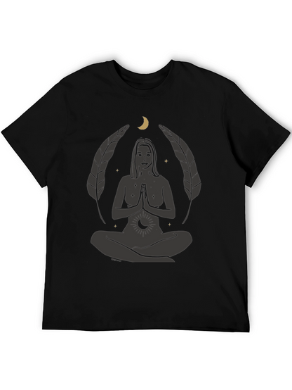 Zen Yoga Goddess Graphic T-Shirt - Black