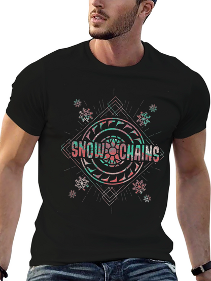 Snow Chains Graphic Tee - Black