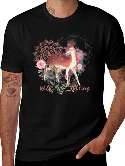 Wild Spring Deer Graphic Tee