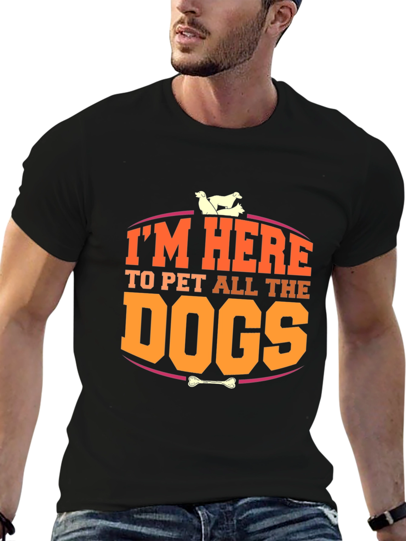 Im Here to Pet All the Dogs T-Shirt