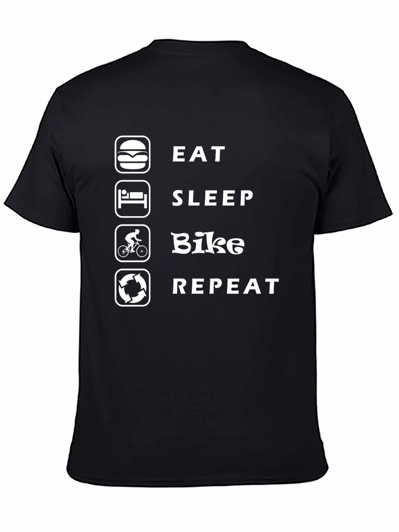 Eat Sleep Bike Repeat Funny Biker T-Shirt