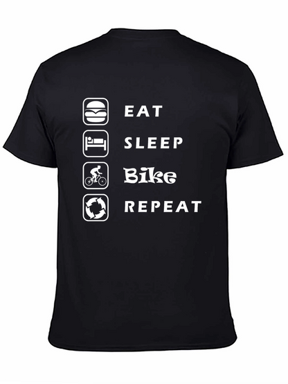 Eat Sleep Bike Repeat Funny Biker T-Shirt