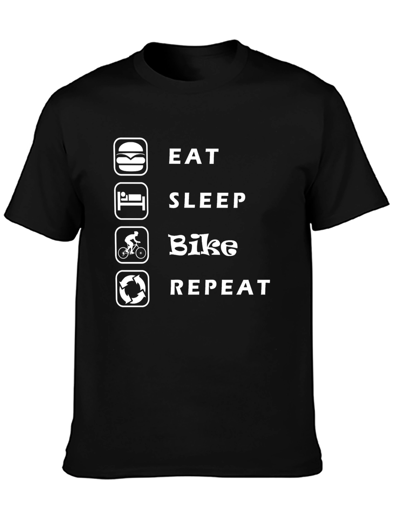 Eat Sleep Bike Repeat Funny Biker T-Shirt
