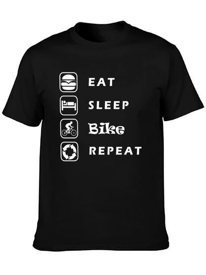 Eat Sleep Bike Repeat Funny Biker T-Shirt