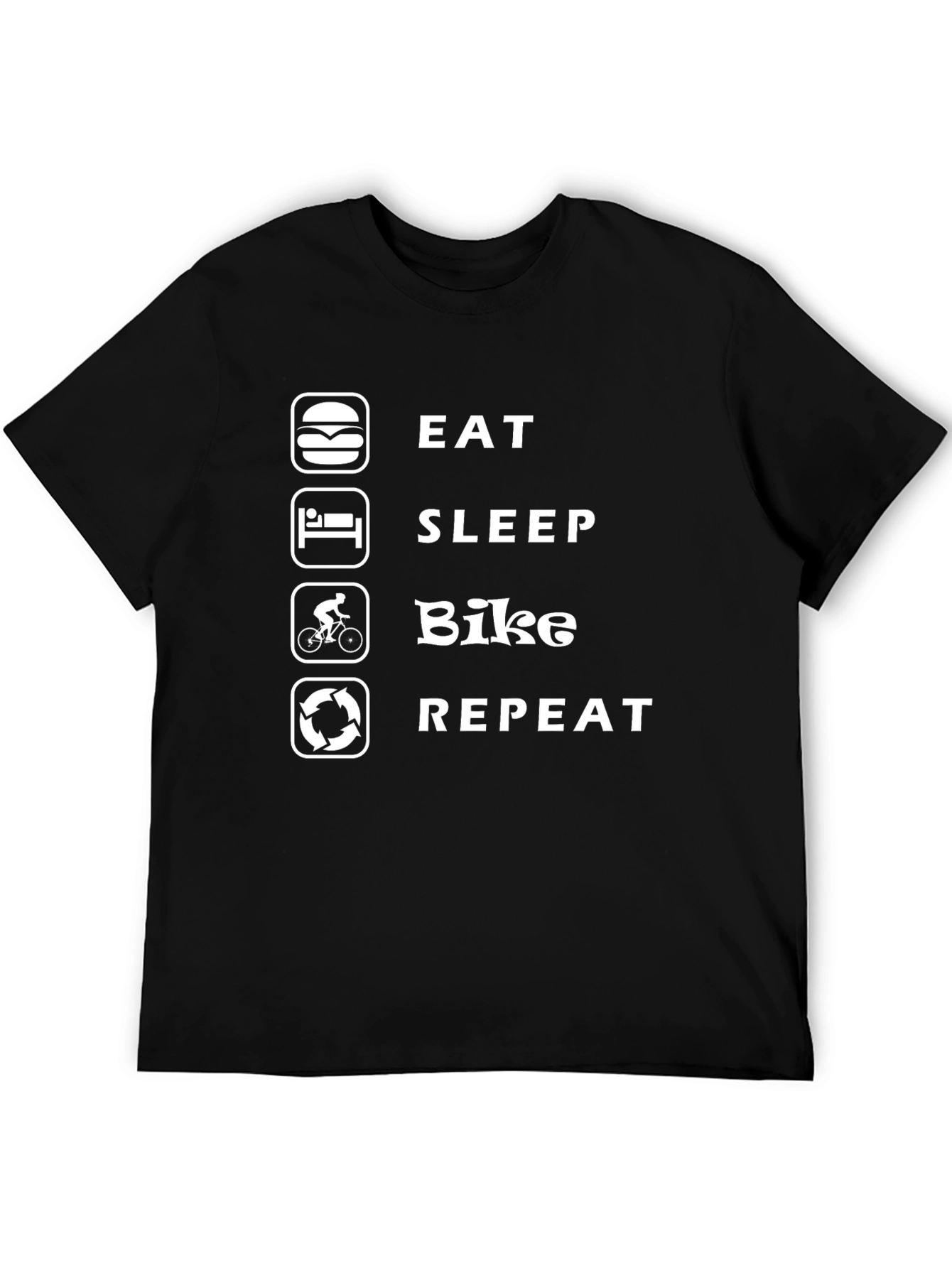 Eat Sleep Bike Repeat Funny Biker T-Shirt
