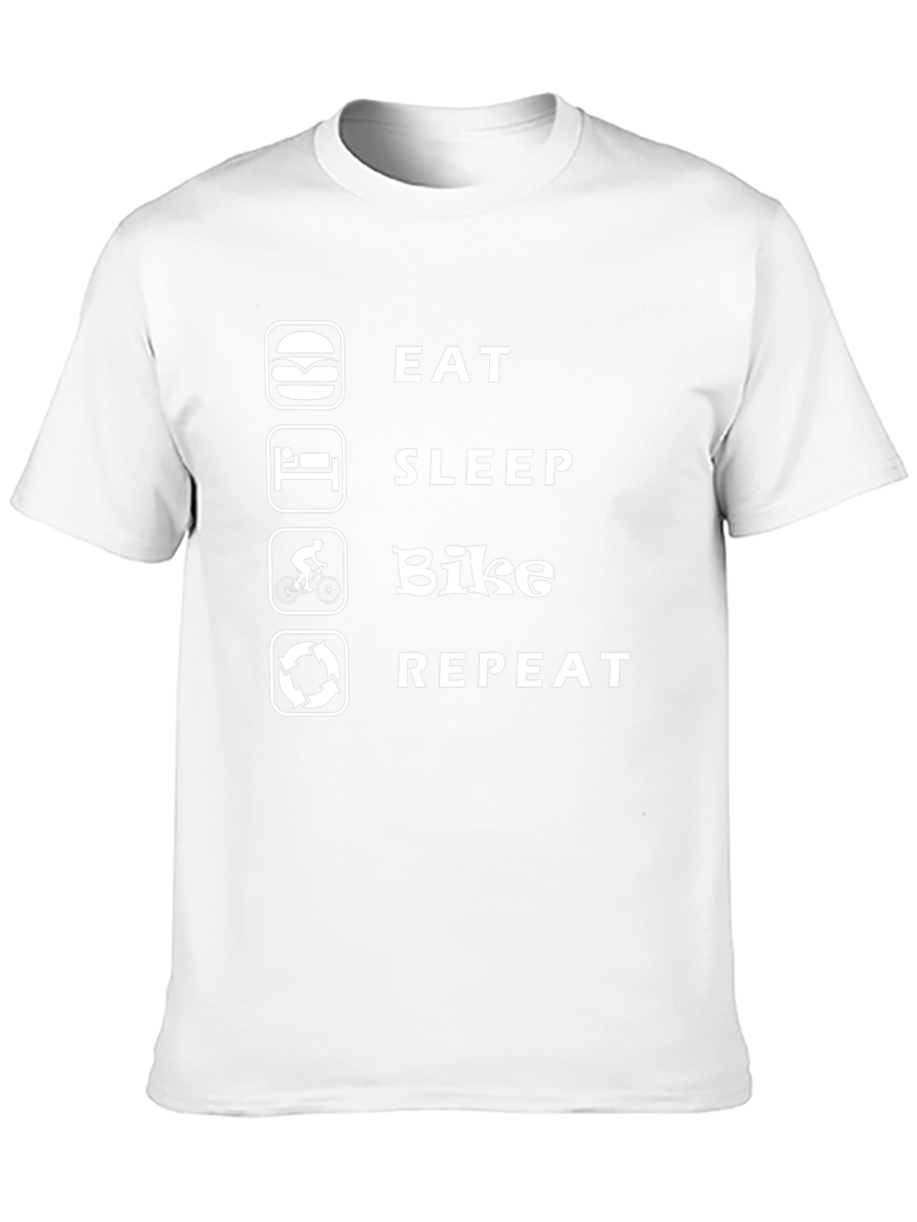 Eat Sleep Bike Repeat Funny Biker T-Shirt