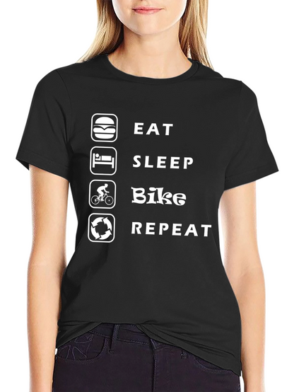 Eat Sleep Bike Repeat Funny Biker T-Shirt
