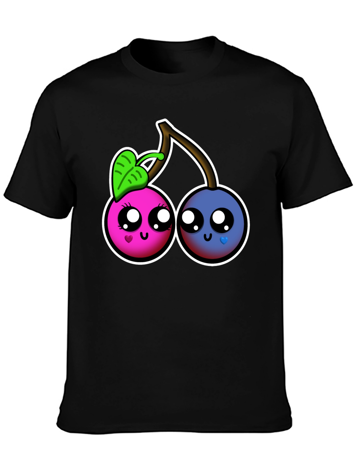 Kawaii Cherry Graphic Tee - Cute Fruit Shirt