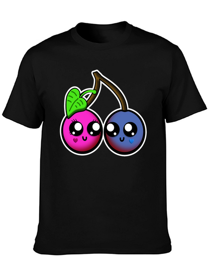 Kawaii Cherry Graphic Tee - Cute Fruit Shirt