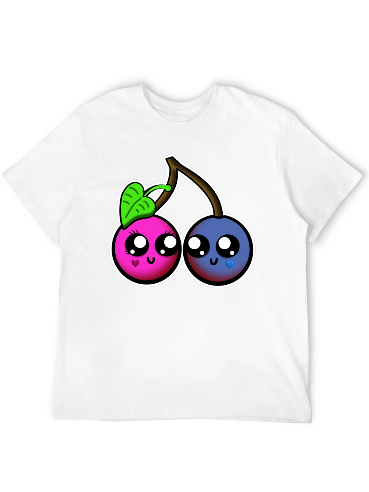Kawaii Cherry Graphic Tee - Cute Fruit Shirt