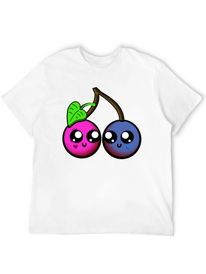 Kawaii Cherry Graphic Tee - Cute Fruit Shirt